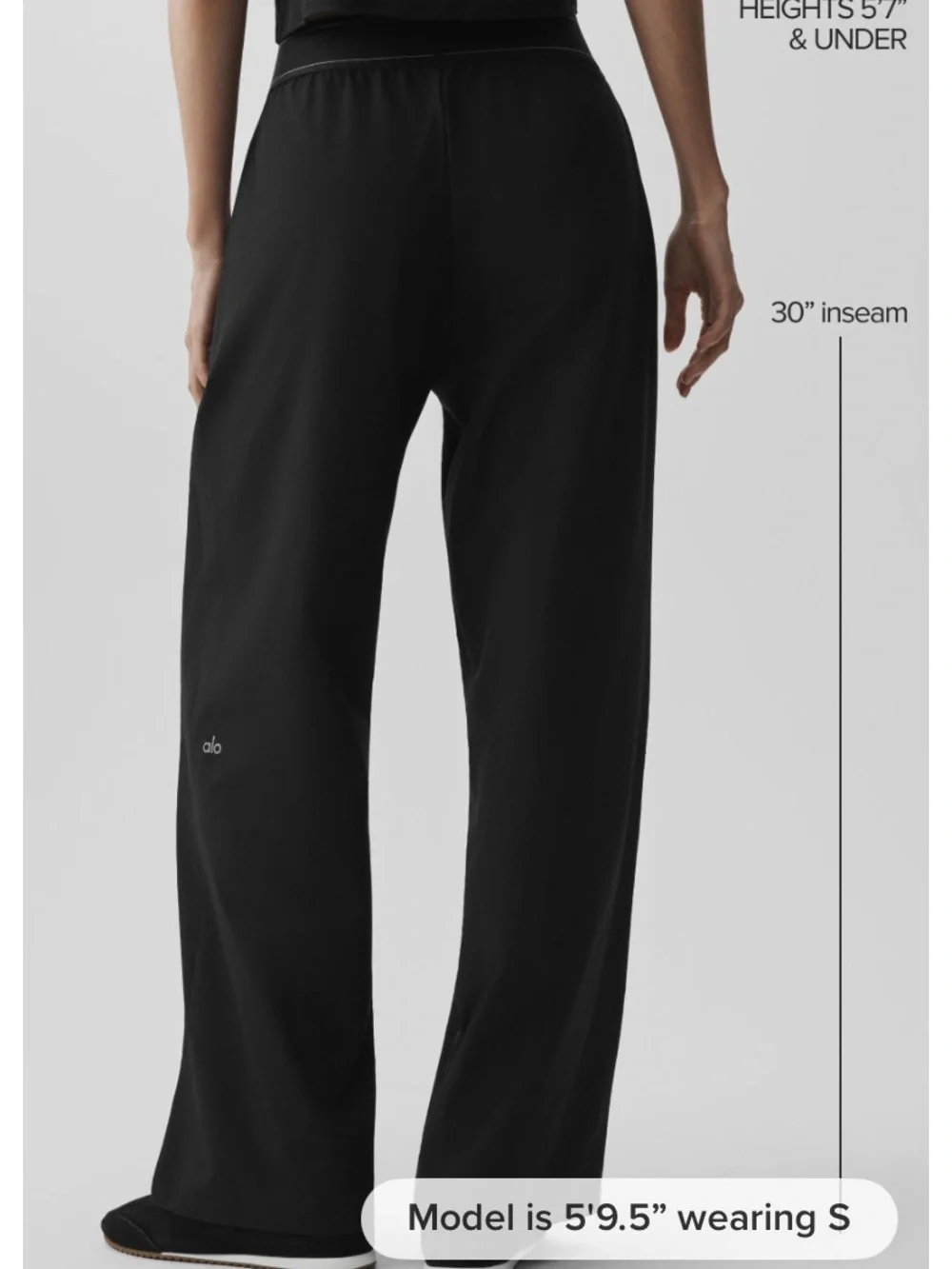 Alo Womens Black Wide-Leg Lounge Pants (Worn once size XXS)